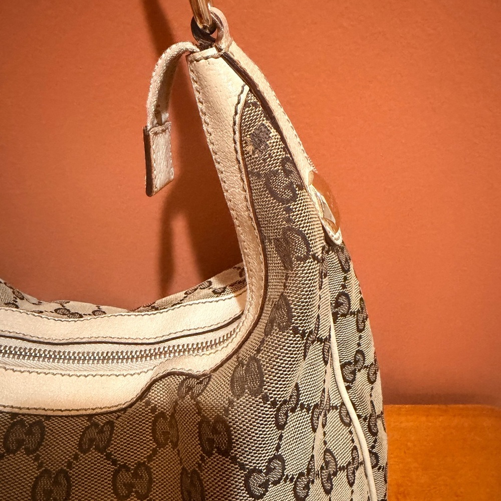 Gucci Beige and Brown Monogram Hobo Bag - Picture 15 of 15